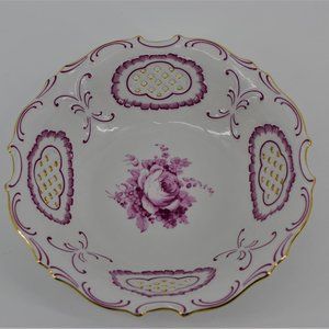 CZECHOSLOVAKIA Vintage Pirkenhammer Latice Bowl